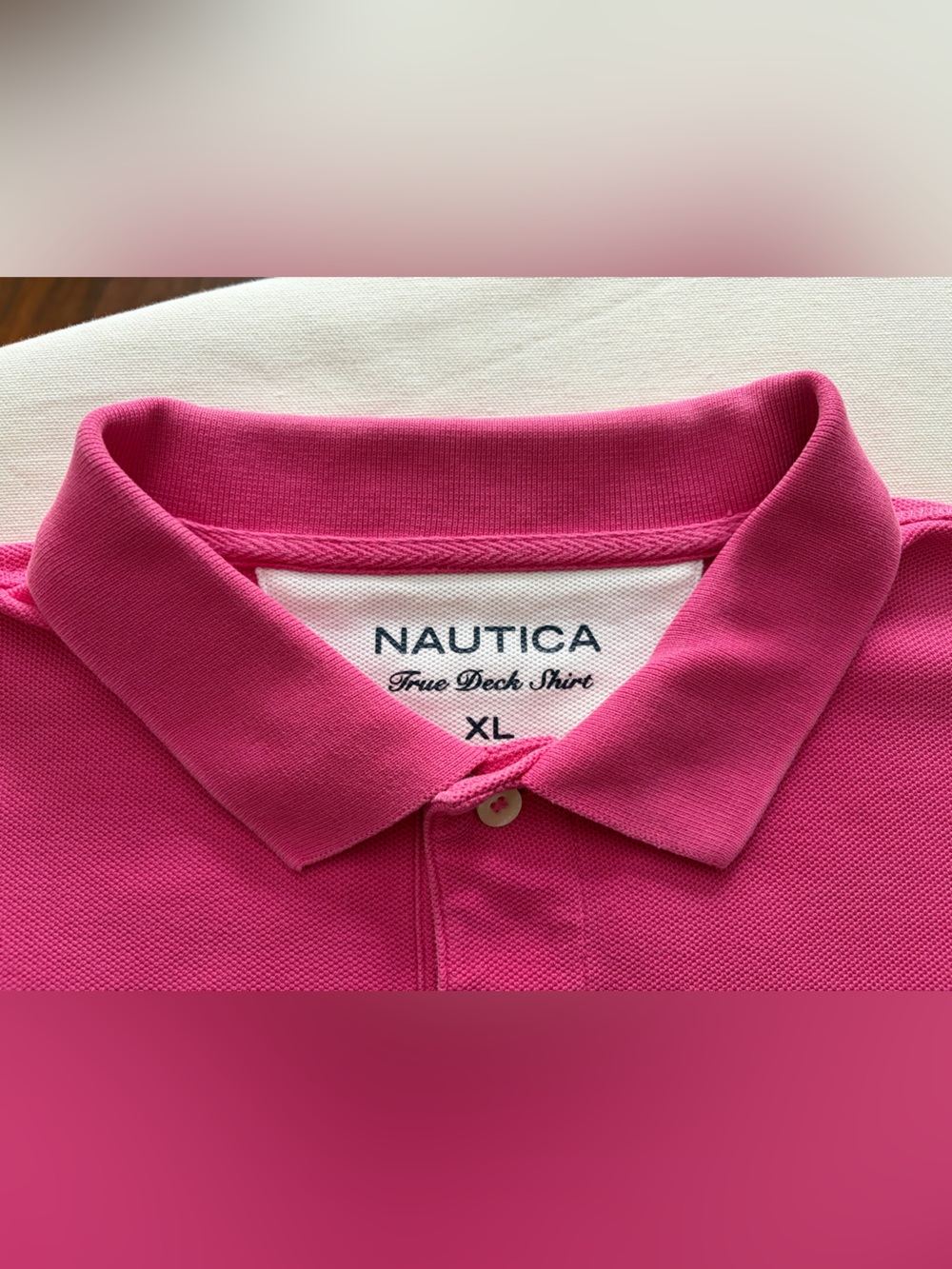 Nautica True Deck Men’s Hot Pink Short-Sleeve Pique Polo XL Preppy Coastal - Picture 7 of 8